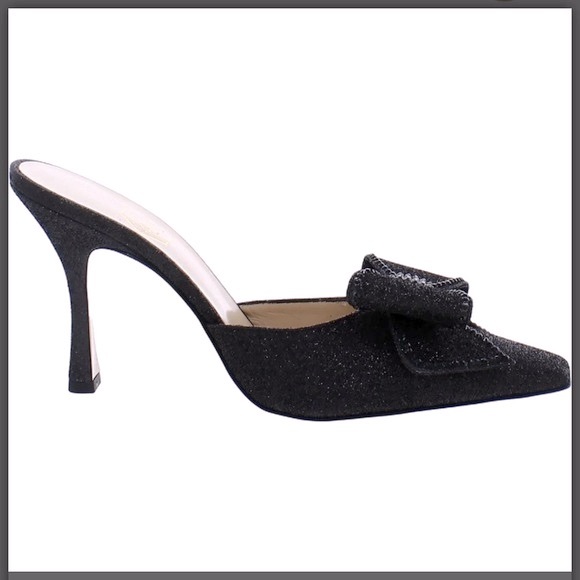 NIB [Nalebe] Diamante Sparkle Pointed Toe Mule Black Heels Womens Sz 38 (US 7.5) - Picture 3 of 8